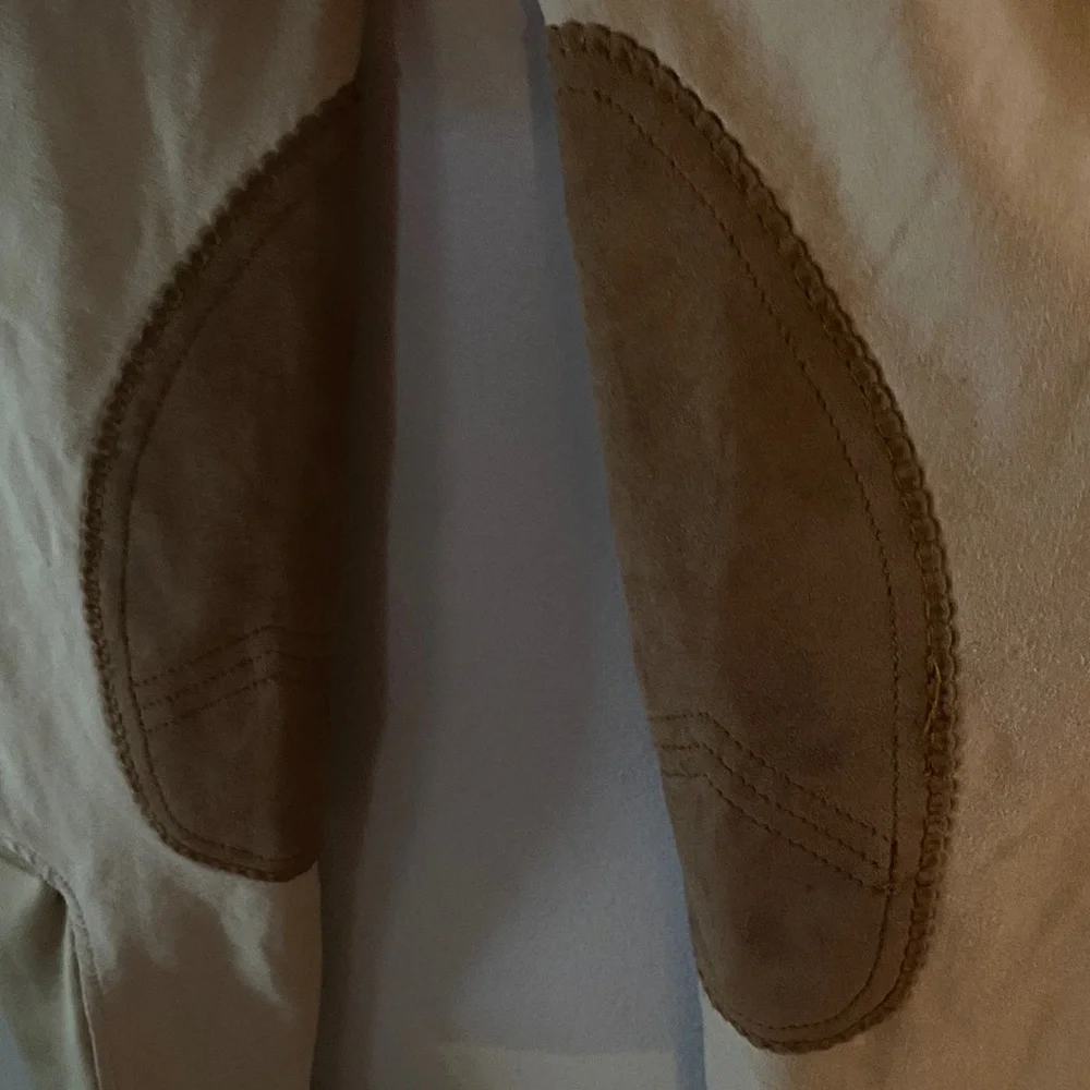 Girls Riding Breeches in Tan with Knee Patches - Picture 7 of 11